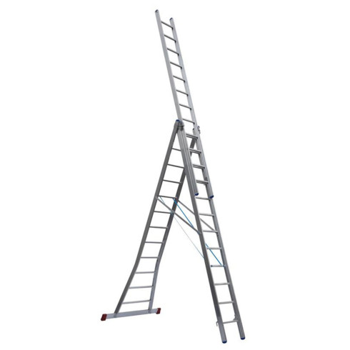 Mehrzweckleiter Industrieausführung 3-teilig, 41/47/53 cm breit, konisch ausgestellt