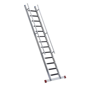 Stufenanlegeleiter 60 cm breit mit Handlauf und Antirutschbelag