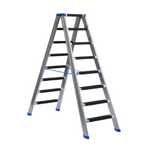 Stufenstehleiter beidseitig begehbar mit Antirutschbelag