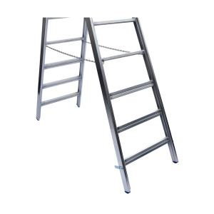 Sprossenstehleitern mit Ketten verstärkte Industrieausführung