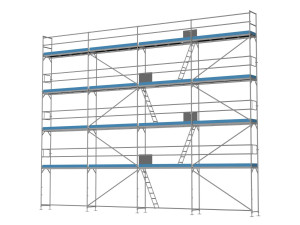 Traufseitengerüst 120 m² - 3,0 m Felder - 12 m lang - 10 m Arbeitshöhe