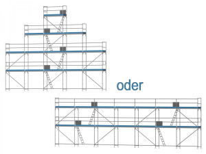 Giebelgerüst groß - 2,5 m Felder
